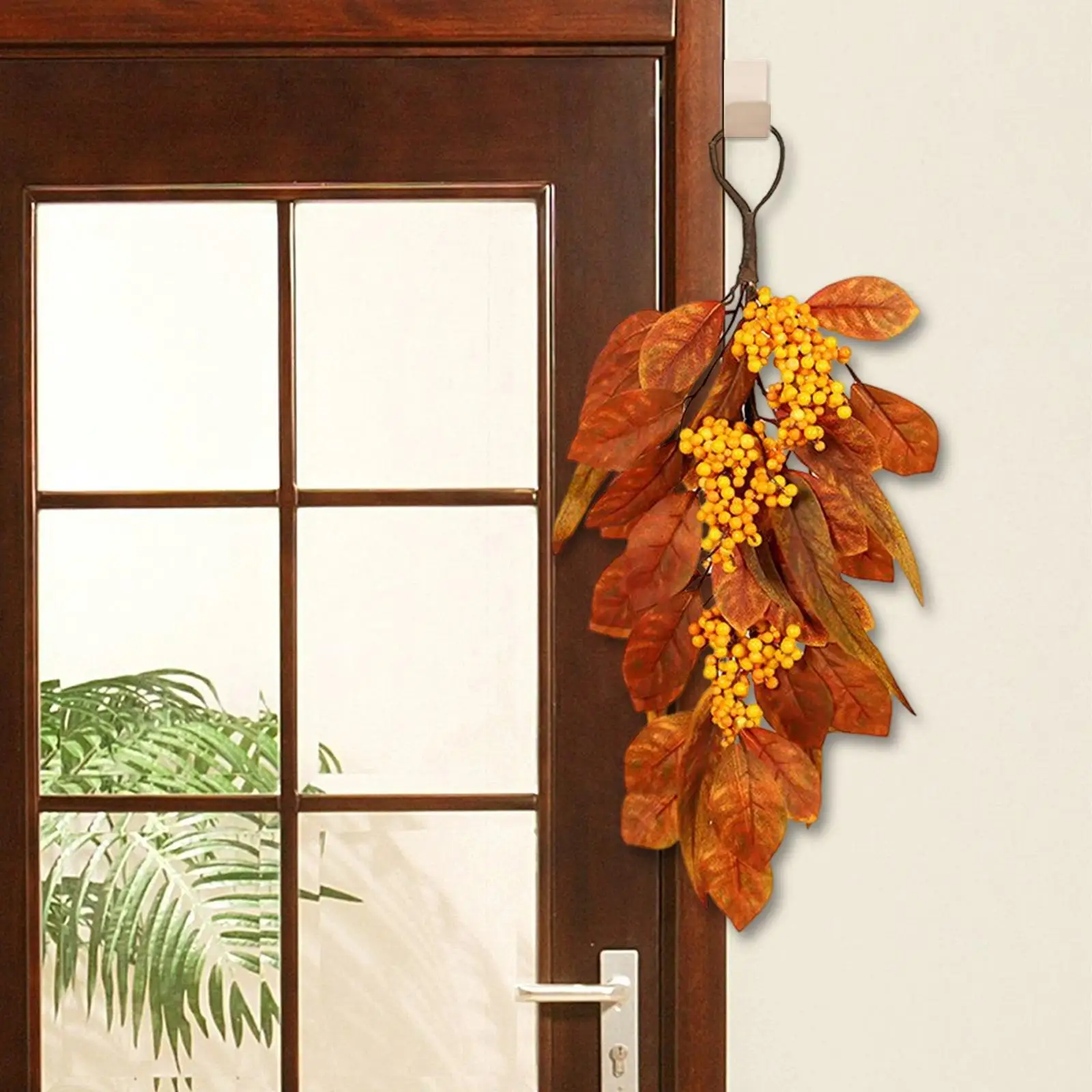 Artificial Decorative Swag 45Cmx25cm Fall Teardrop Swag for Fall Ornaments