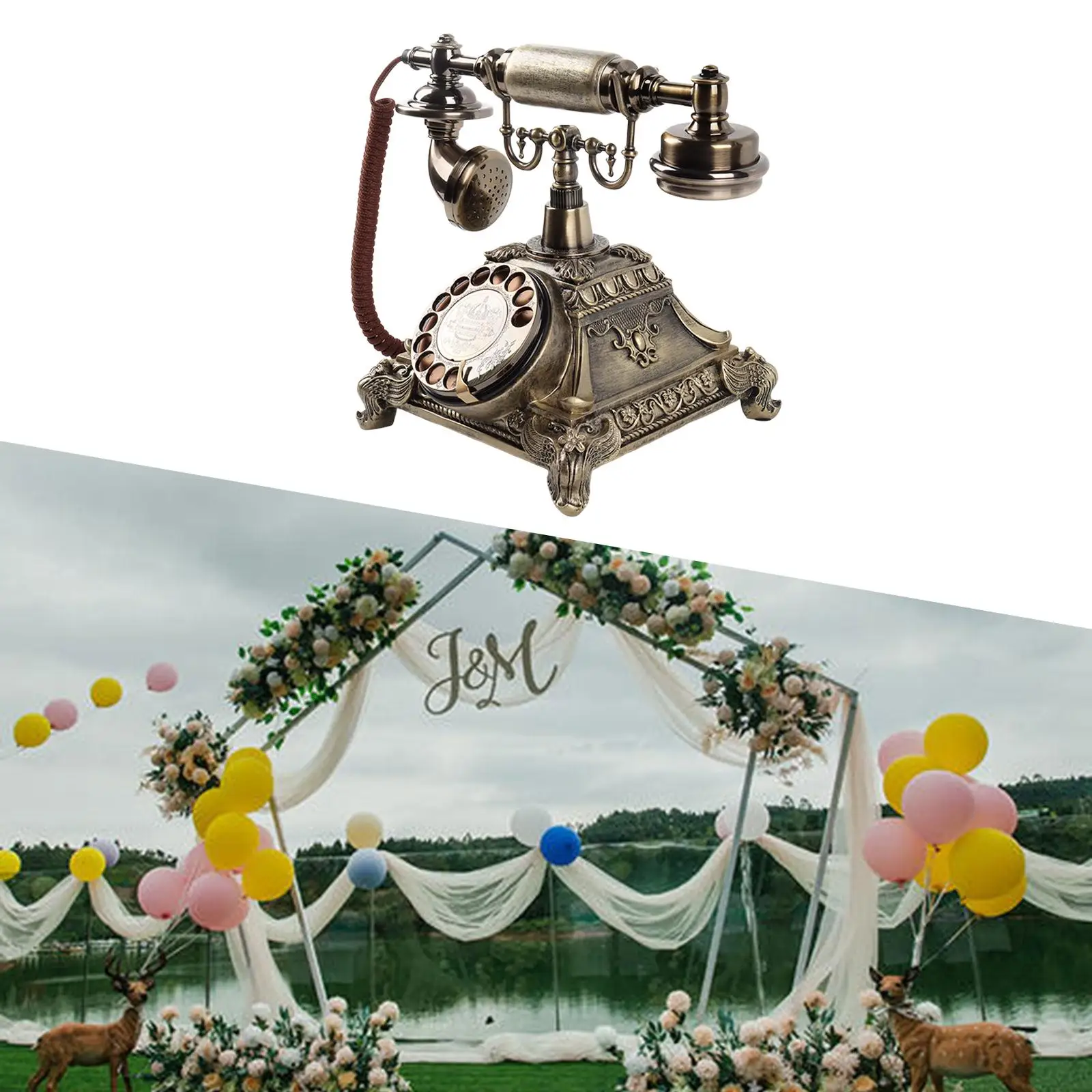 Guest Book Wedding Phone Home Decor Corded Captures Your Greetings Retro Wedding Phone for Special Event Confession