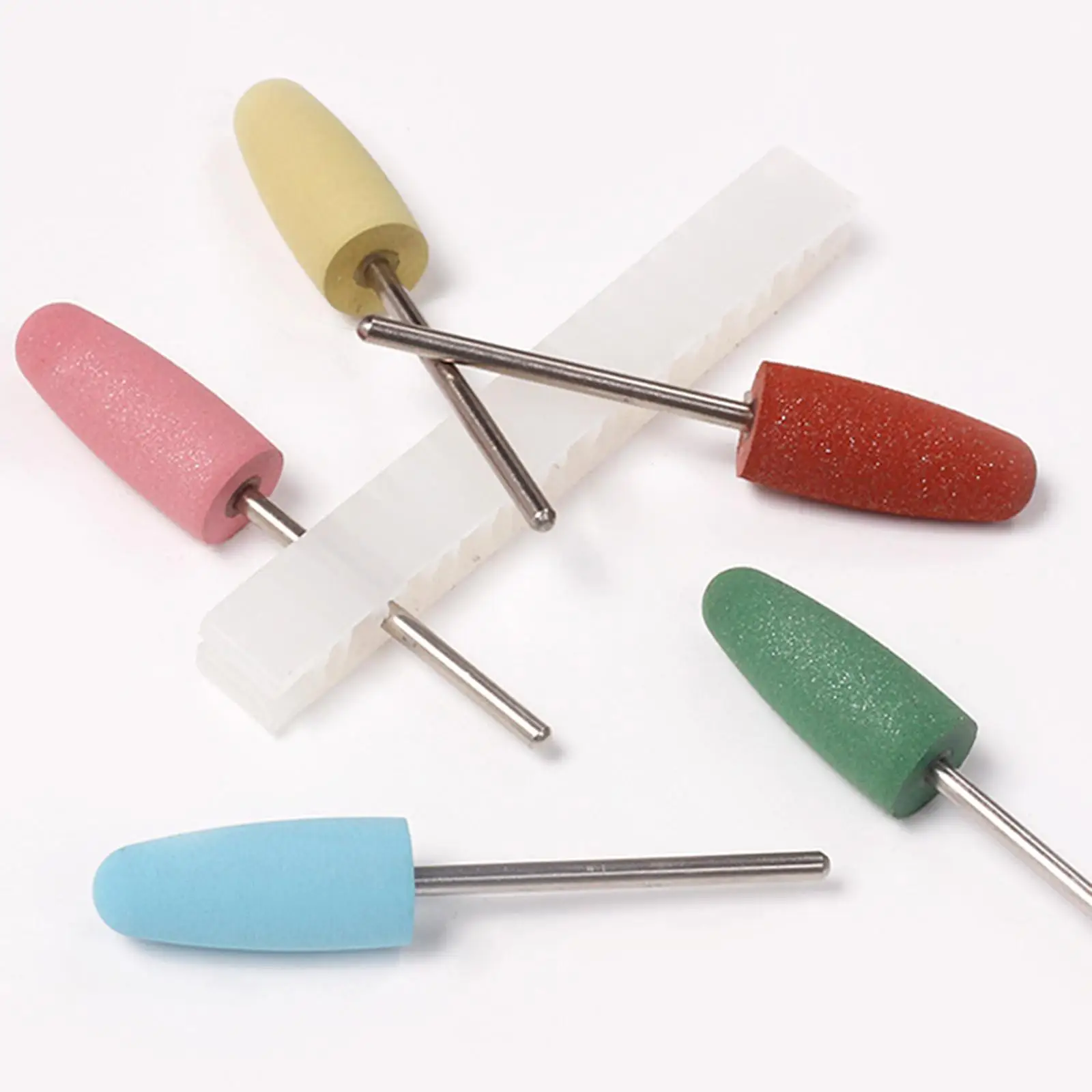 5 Pieces Rubber Nail Accessories Calluses Removal Nails files Bit Buffing