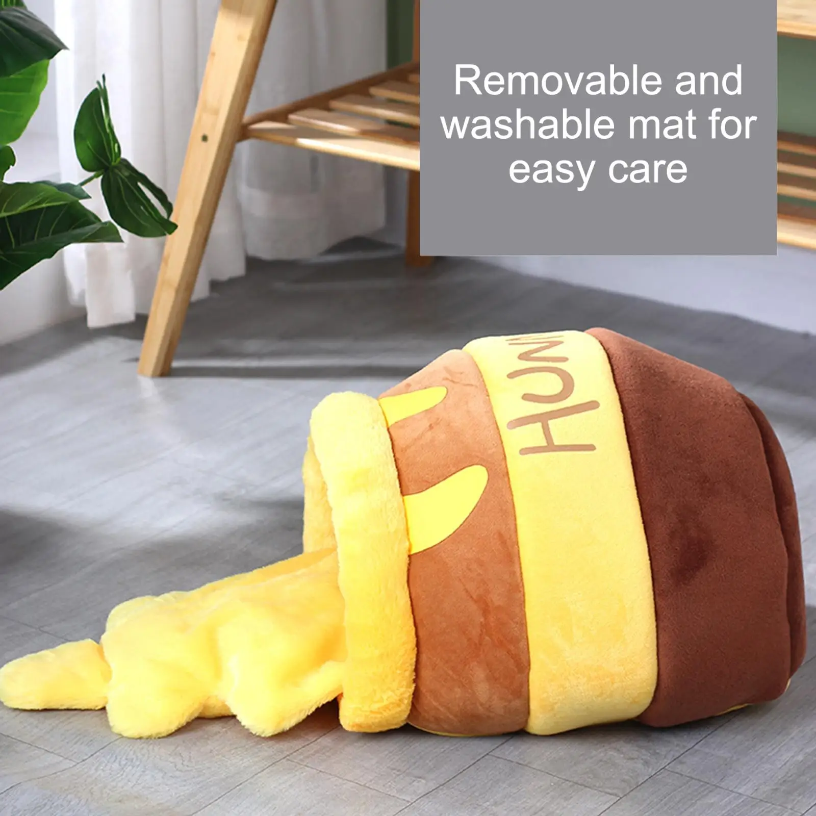 Honey Pot Nest Bed Cave Nest Washable Removable Cushion Comfy Cushion House Kennel Warm