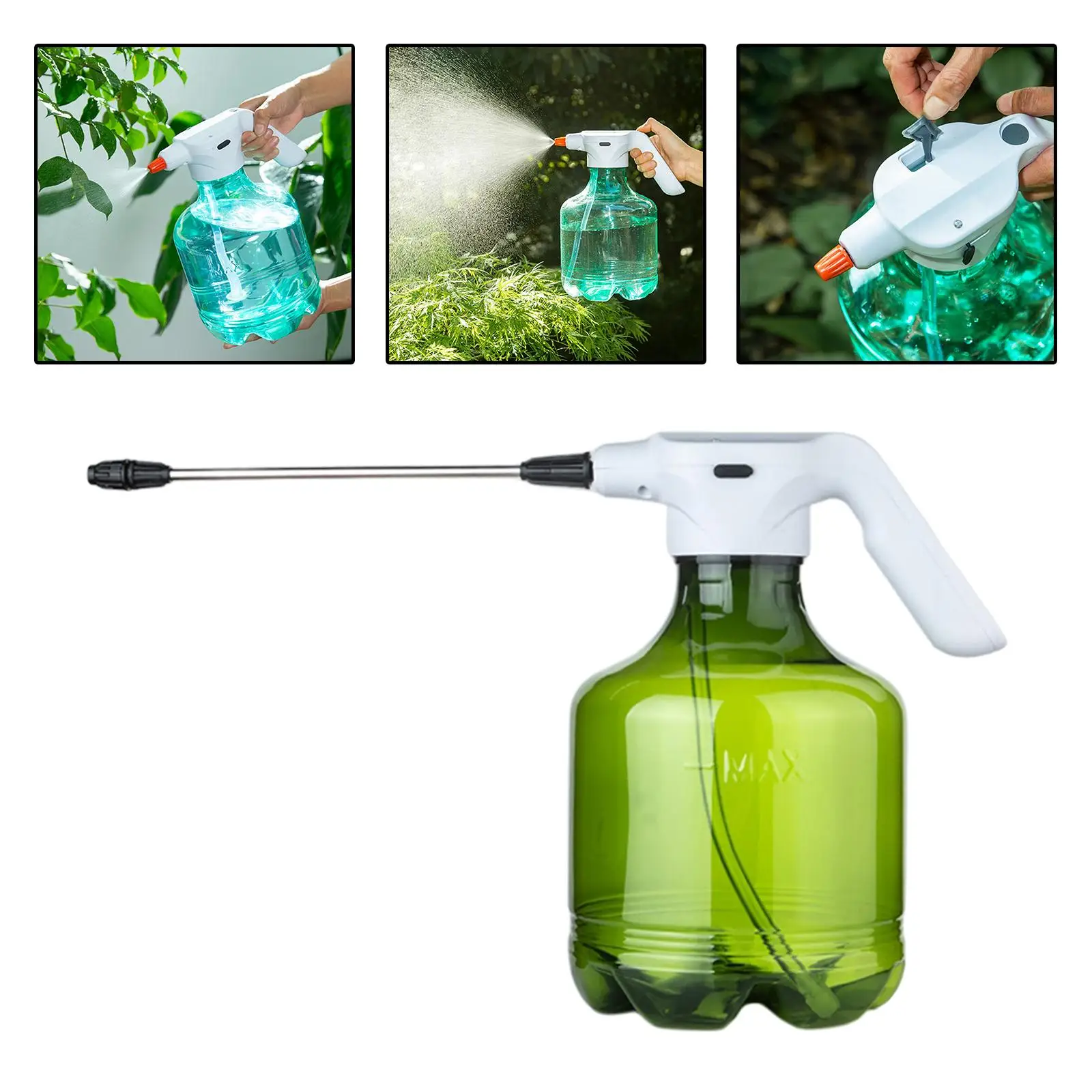 Automatic Garden Watering Mist Sprayer Household Cleaning 3L Adjustable Spout Mist Spray Bottle USB Electric Planter Sprayer