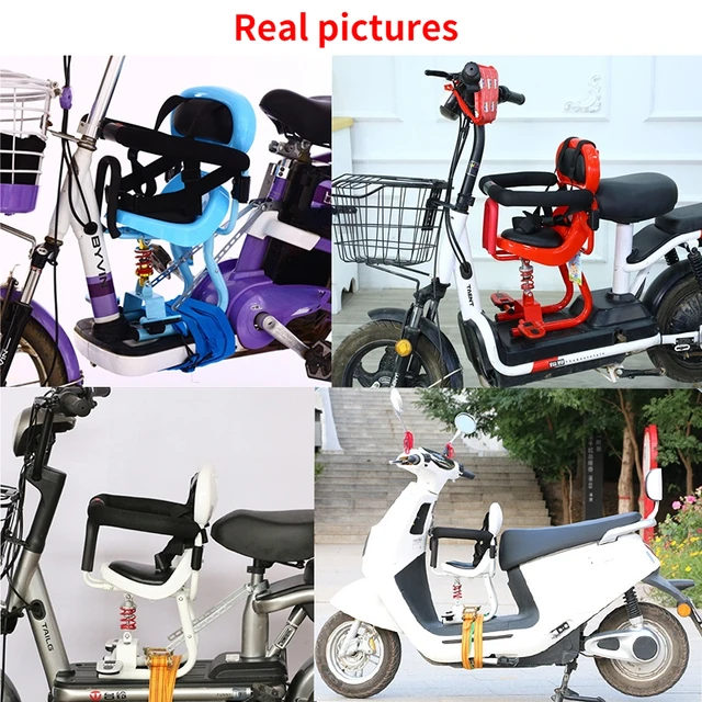 Elektro fahrzeug vorne Kindersitz Elektro roller verdickt 6cm bequemes  Kissen Kinder Universal Sicherheits sitz mit Sicherheits gurt