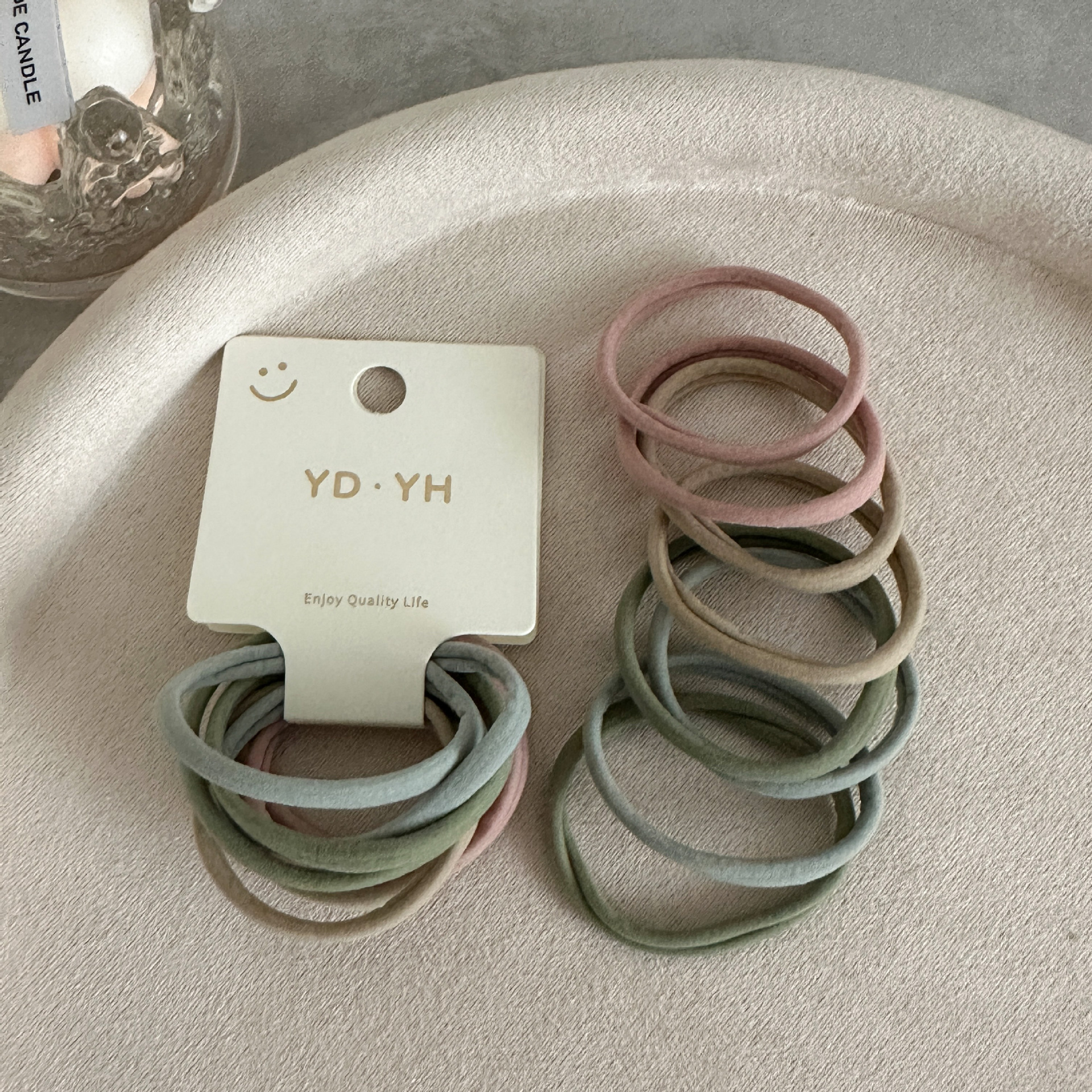 8 stücke Weiche Dünne Nylon Elastische Haarbänder Frauen Einfarbig Haar Krawatten Grundlegende Pferdeschwanz Kopf Bands Nahtlose Bequeme Haar Seil mix Farbe – Detail 9