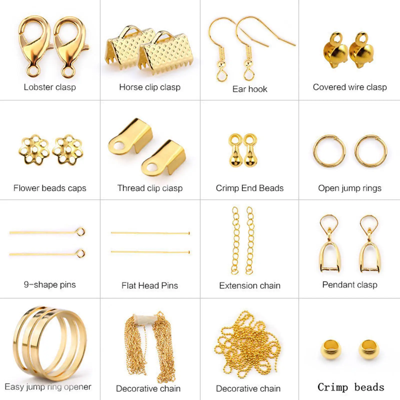 1321x Jewelry Making Supplies Kit DIY Bracelet Necklace Earring Findings