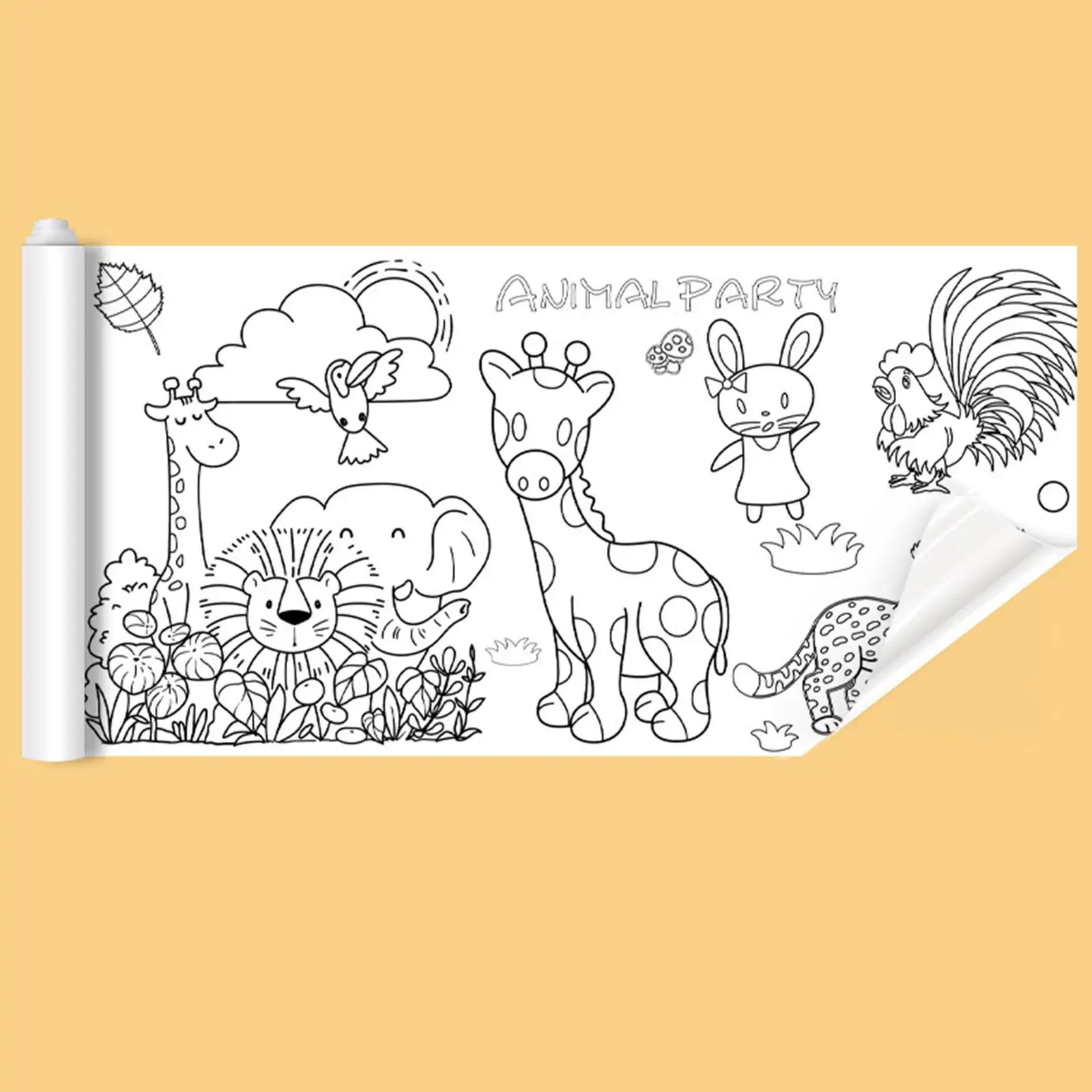 DIY Children Drawing Roll Poster Toddlers Coloring Poster Children