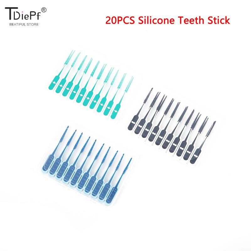 Best of 20Pcs Silicone Teeth Stick Tooth Picks Interdental Brushes Dental Cleaning Brush Teeth Care Dental Floss Toothpicks Oral Tools Reviews & Tips