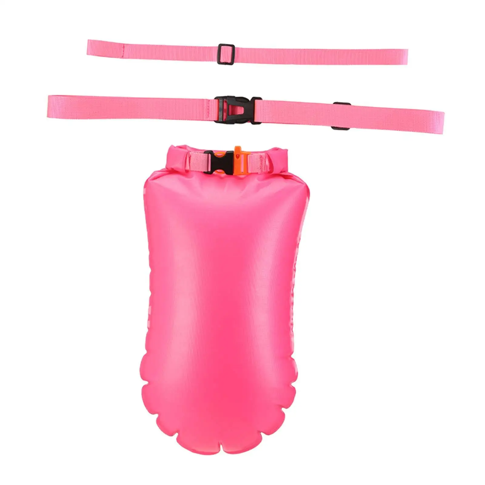 Safety Swim Buoy Waterproof Bag High Visible with Adjustable Belt Swimming Tow Bag for Boating Surfing Kayak Swimming Pool Lake