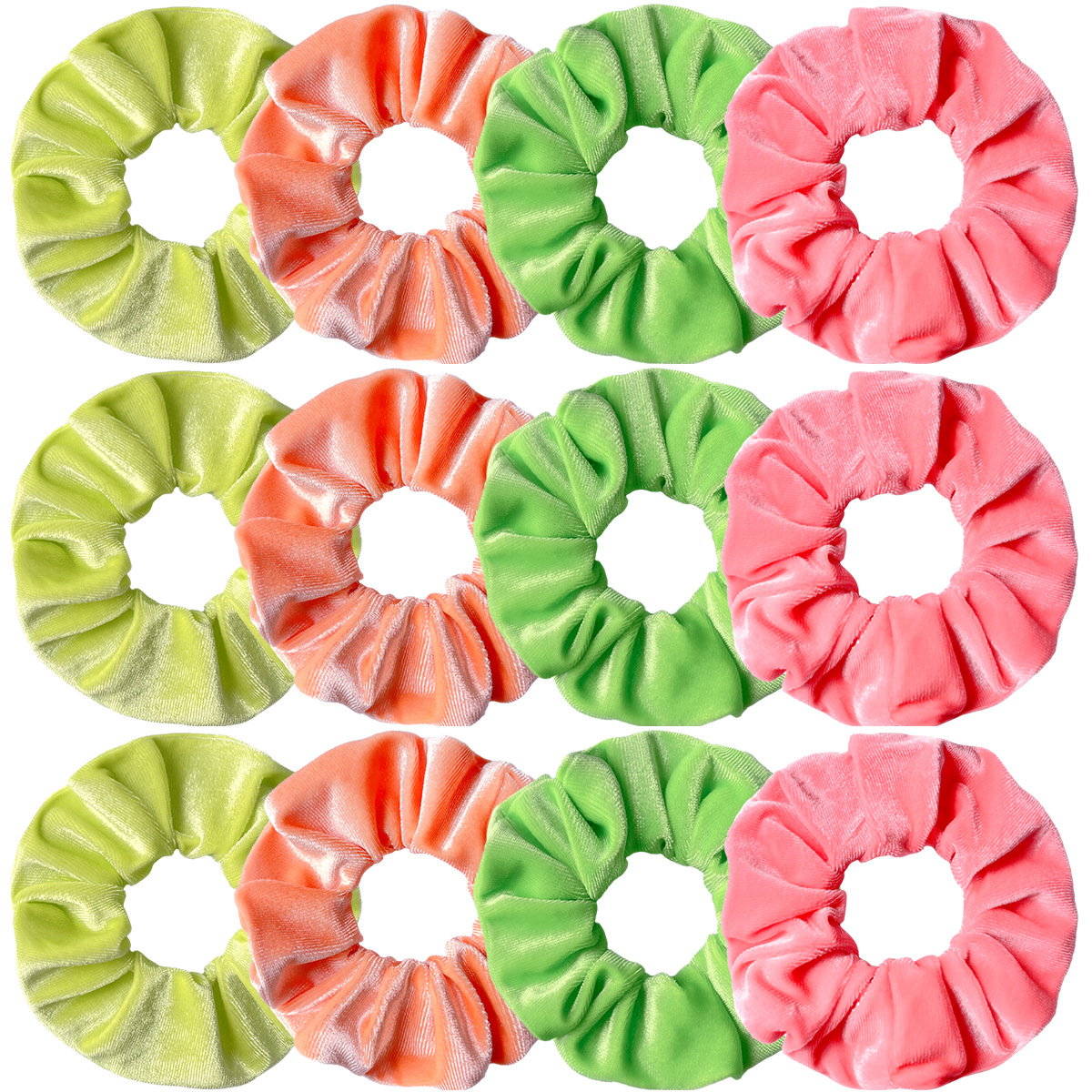 12 Stück Vintage Damen Rosa Samt Scrunchies Baby Mädchen Kopfbedeckung Weiß Schwarz Blau Grün Elastische Haarbänder Kinder Haarschmuck – Detail 13