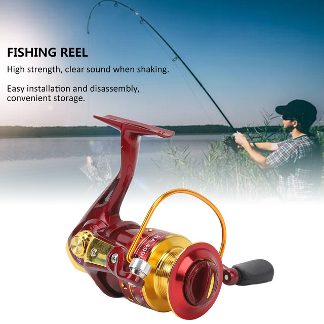 8 Bearing Fishing Spinning Reel Red Color 5.2:1 Gear Ratio