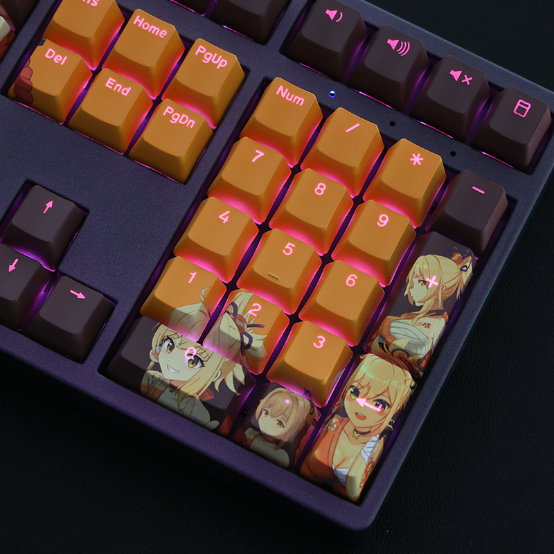 anime personalizado backlit keycaps cereja altura para