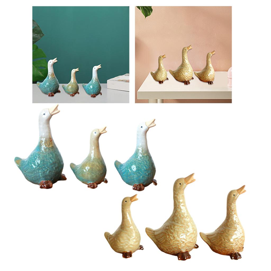 Modern Ceramic Duck Statue Animal Figurine Ornament Sculpture Living Room Tabletop Bookcase Desktop Home Decoration Collection