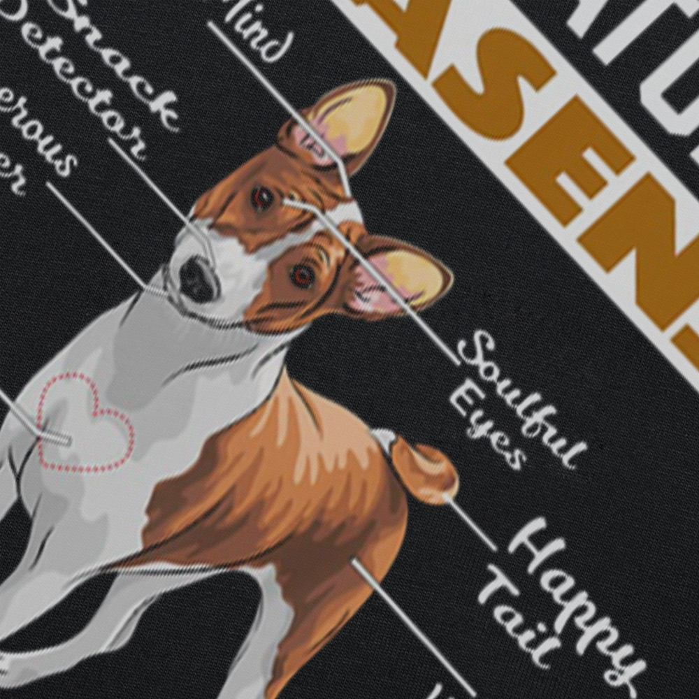 Die Anatomie von eine Basenji Hund T Shirts Baumwolle Grafik Streetwear Kurzarm Geburtstag Geschenke Sommer Stil T-shirt Herren Kleidung – Detail 5