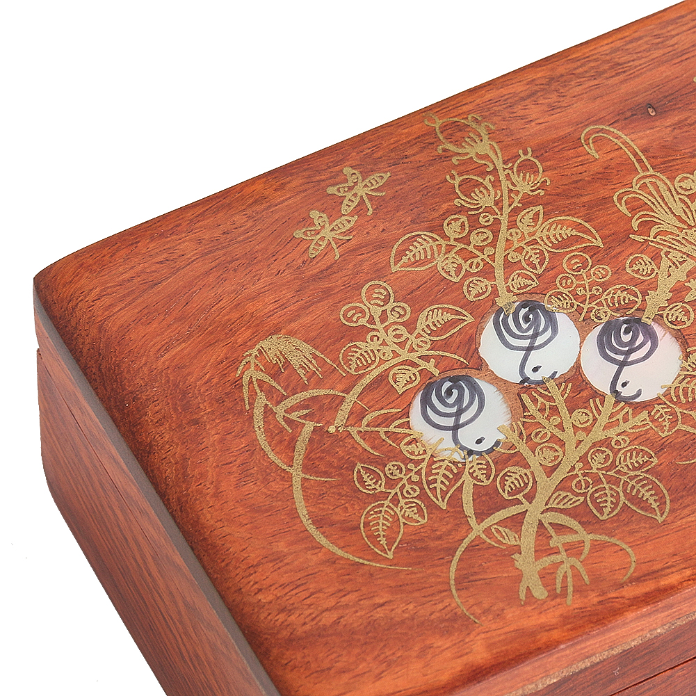 1PC Vintage Lagerung Box Holz Schmuck Fall Multi-funktion Scharnier Fall Hause Kleinigkeiten Lagerung Box Geschenk Verpackung Handwerk – Detail 6