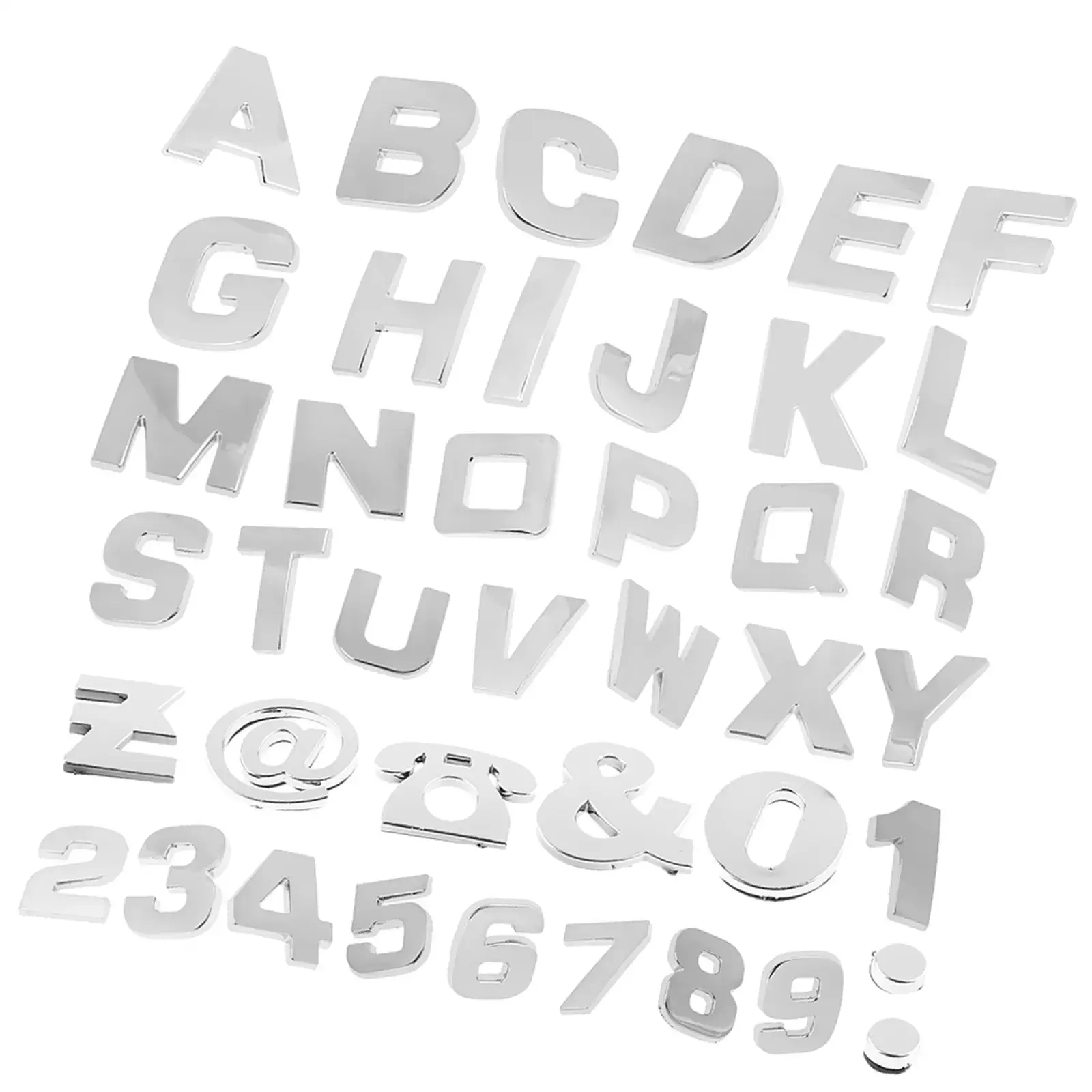 200Pcs  Sticker Chrome Letters and Number for Motorcycles