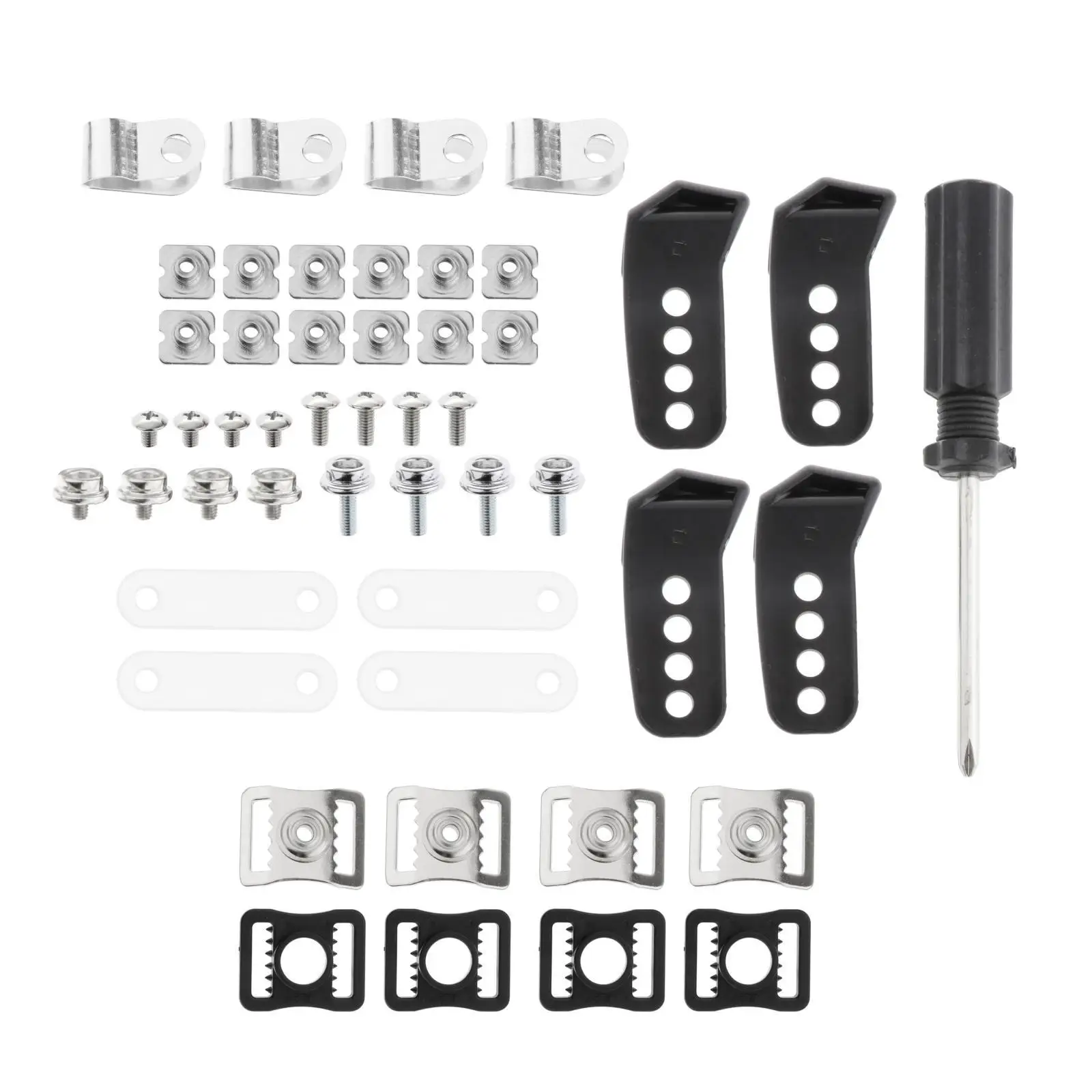 35 Pieces Football Helmet Repair Kit Nuts R Clips Replacement Rubber Gaskets Stainless Steel for Sports Youth Back up Hardwares