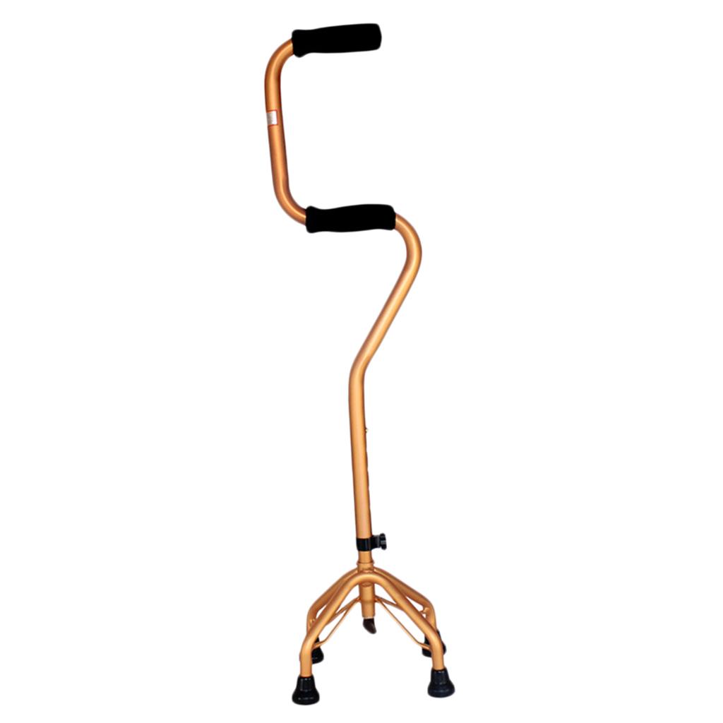 Bathroom Skid Resistance Aluminium Quad Cane Ladder Crutches Trekking Pole
