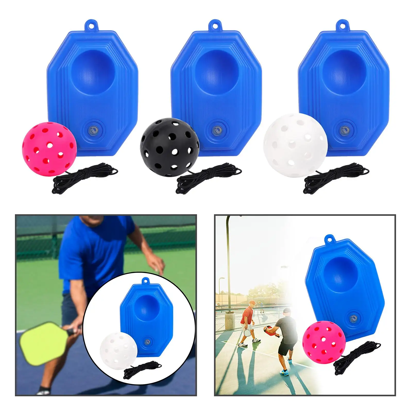 Pickleball Trainer with 40 Holes Pickleball Ball Pickleball Training Tool Pickleball Rebounder for Self Pickleball Practice