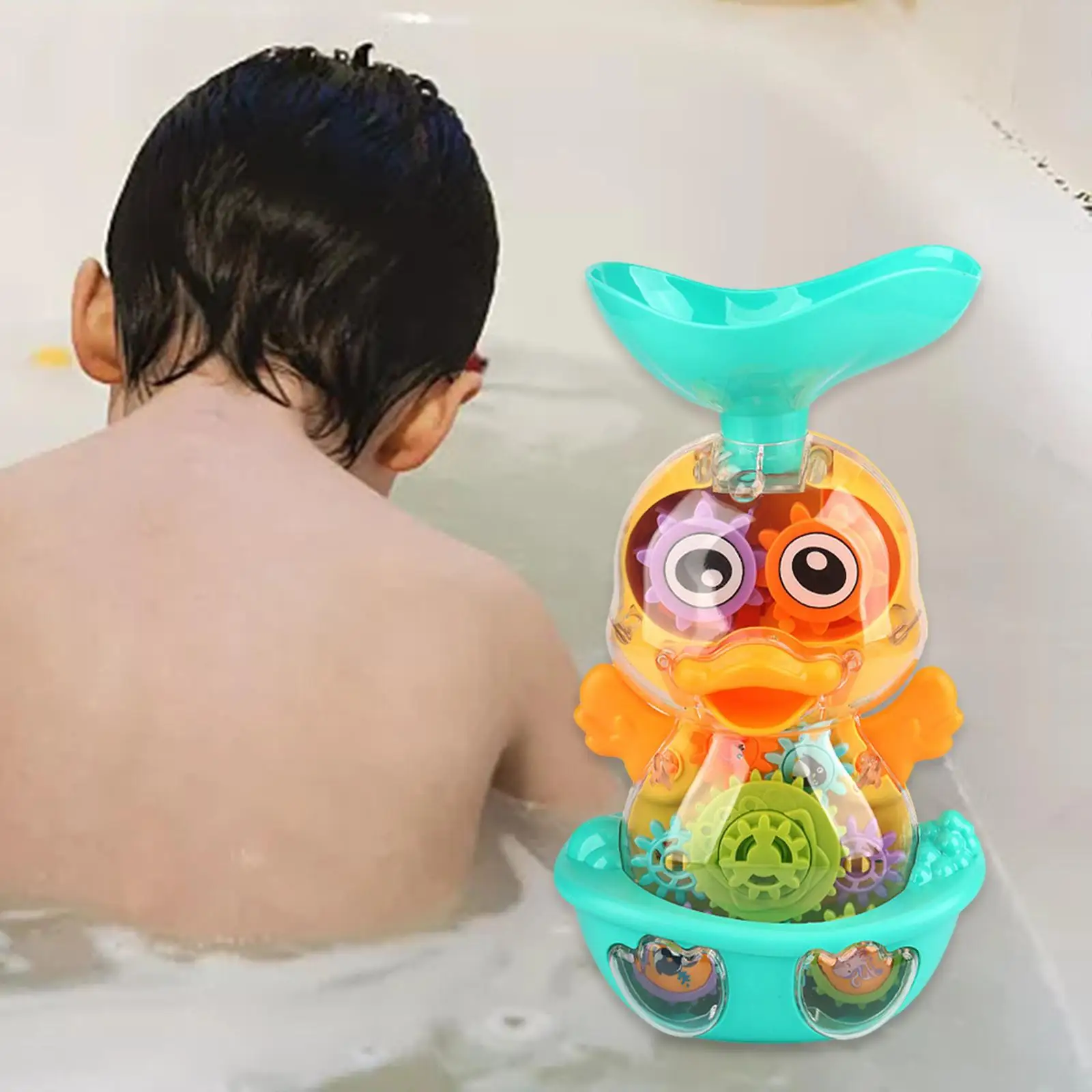 Bath Bathtub Toys Durable Developmental Gear Toy Interactive Toys Swimming Bath Toys Duck Spray Water Toy for Kids Holiday Gifts