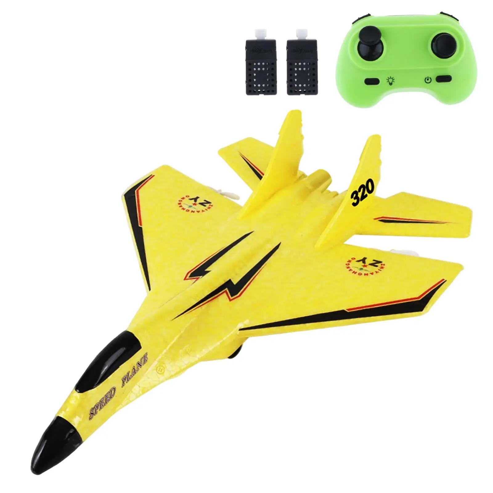 2 CH RC 2.4G Portable Easy to Control Gift Lightweight with Light 2 Channel RC Glider for Kids Boys Girls Beginner Adults
