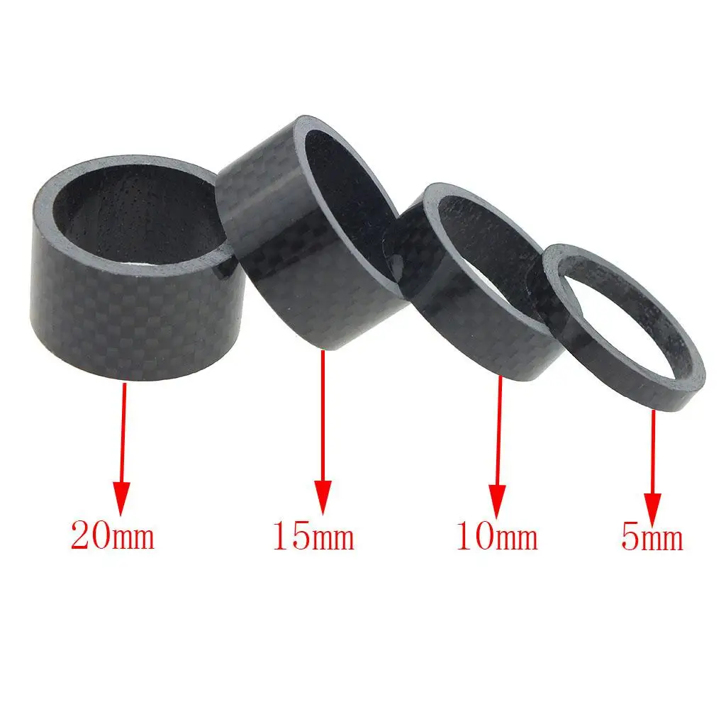 4 Pieces  Fiber Bike  Stem Headset Spacers Fork Washer Replacement - 5/10/15/20mm - 