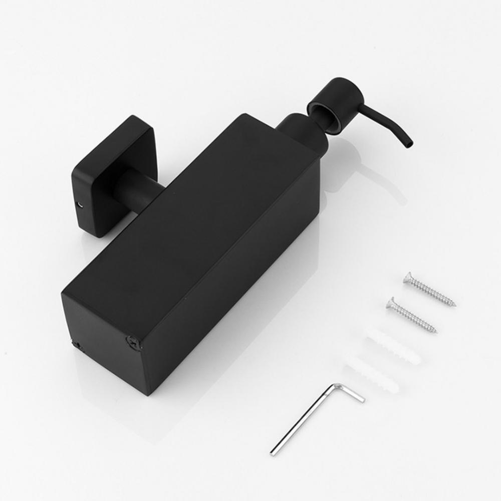 Description Picture 5 of itemSoap Dispenser 200ml Wall Mounted Pumps Stainless Steel Lotion Pump Home BathRoom Black Coated Round Bathroom Accessories