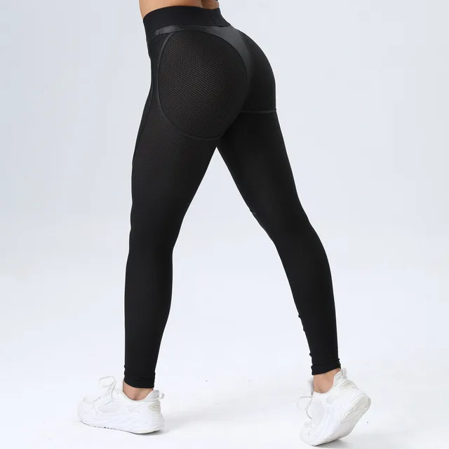 Yoga Outfit Sexy Mesh Leggings Sport Women Fitness Transparent Sports  Tights Woman Pants Womens Gym Legging Femme Leggins Mujer 230130