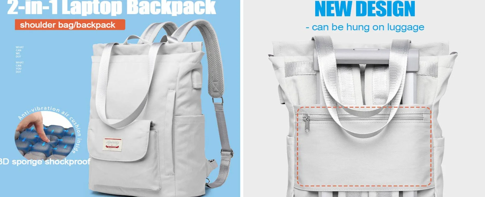 IKE MARTI Large Capacity Women Shoulder Travel Backpack Lady Weekend Sports Yoga Luggage Zipper Bags Multifunction Crossbody Bag