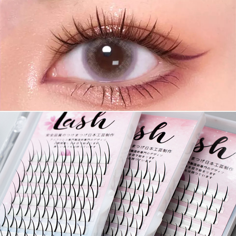 DINGSEN 120 Cluster Pre Gemacht Volumen Spike Wimpern 0,07 C D 8-18mm Seide Spikes Wimpern Verlängerung Make-Up individuelle Cilios – Detail 1