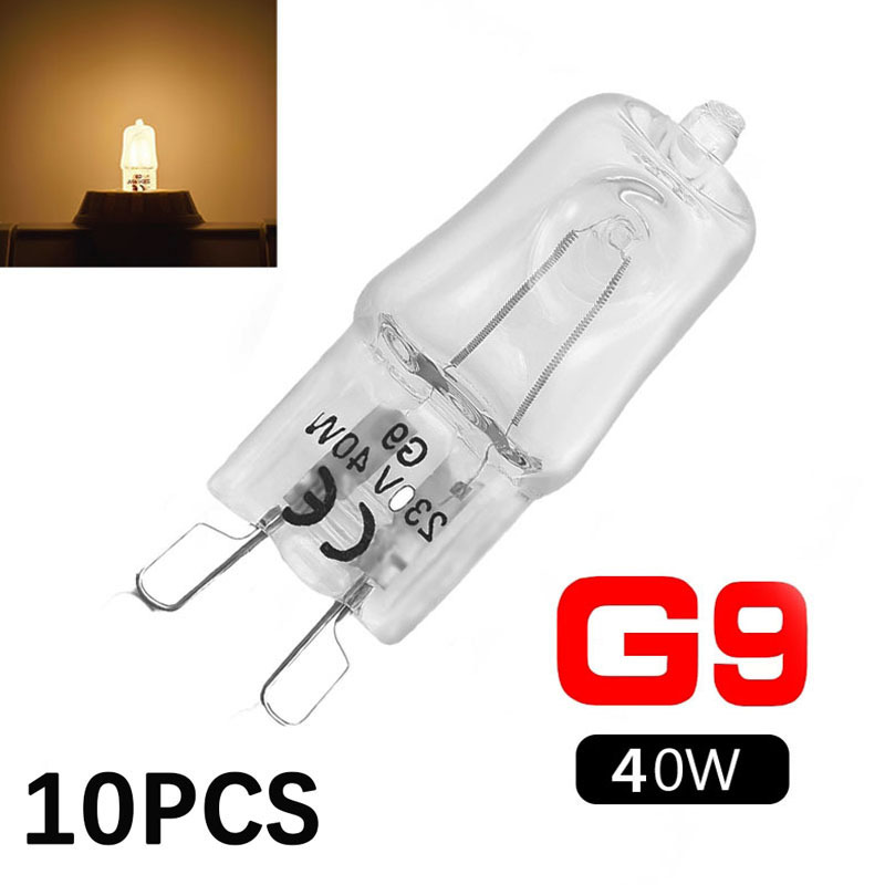 Description Picture 2 of item2/10PCS 220-230V Halogen Lamp Beads 40W Light Bulbs G9 High Temperature Oven Lighting Bulbs Home Ceiling Cabinet Floor Lighting