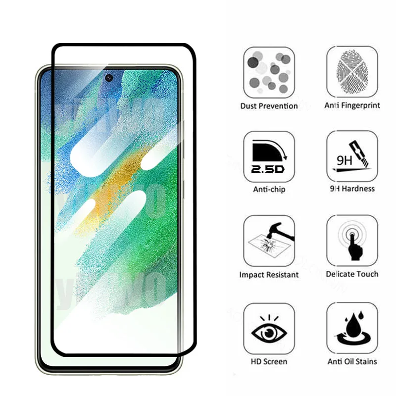 Glass S21 FE for Samsung Galaxy S21 FE Tempered Glass S21FE Samsun S 21 FE Protective Film Sansung S21 FE S21FE Screen Protector cell phone pouch