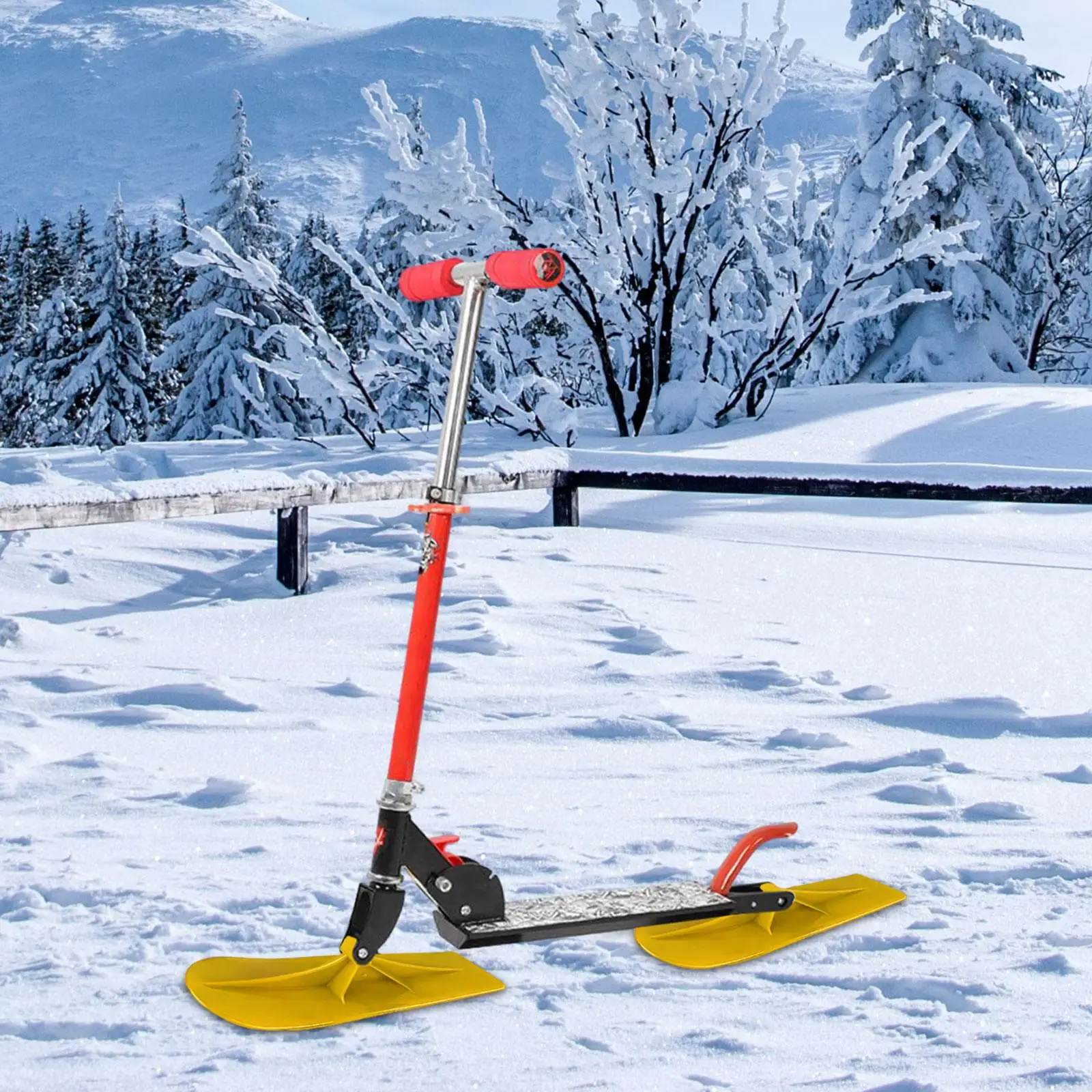 2 Pieces Ski Scooter Sleigh Ski Board Sleigh for Christmas Snowboard Skiing