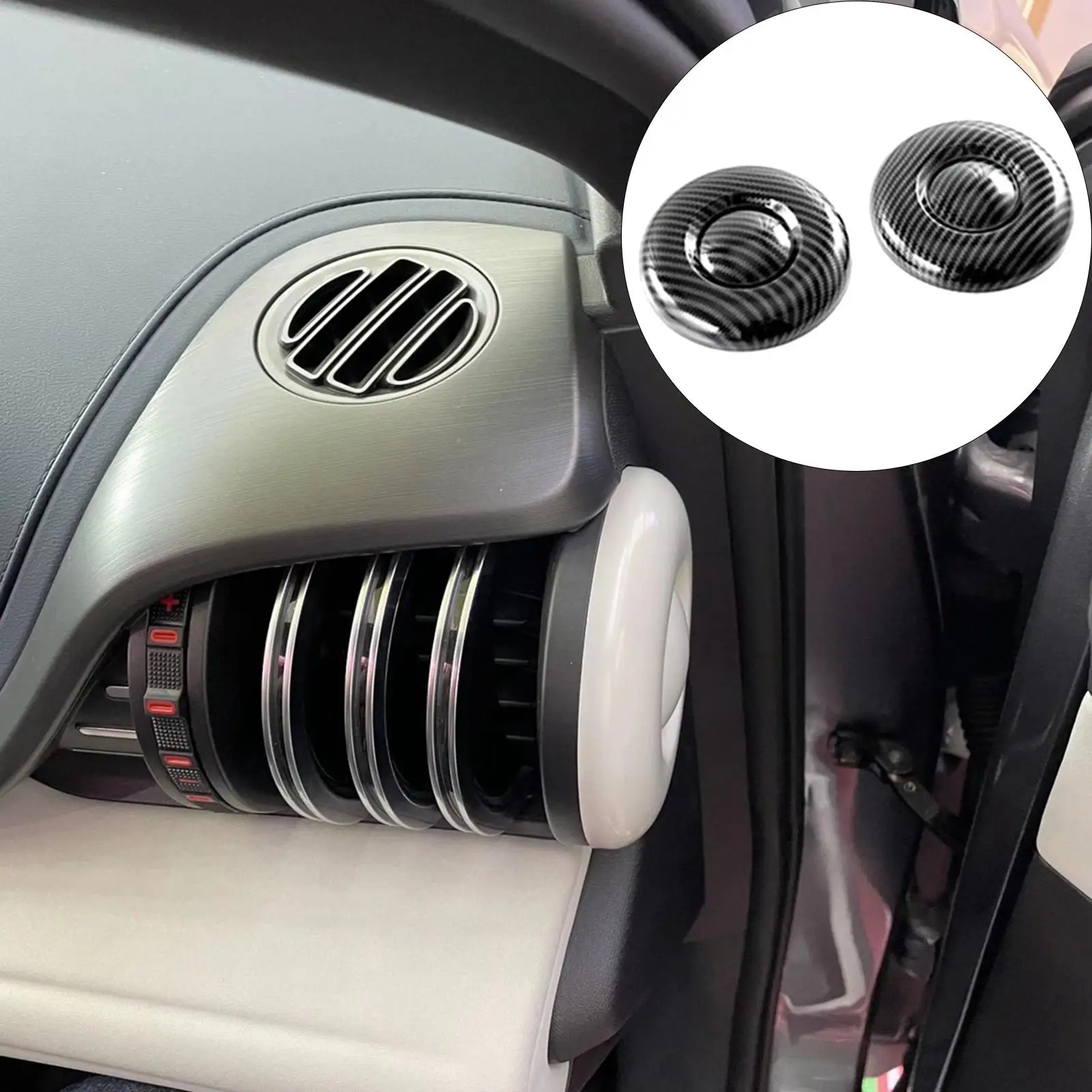 2Pcs Front Car Air Outlet Cover Inlet Accessories Dustproof Anti Blocking Protective Cover for Byd Atto 3 2022 Yuan Plus