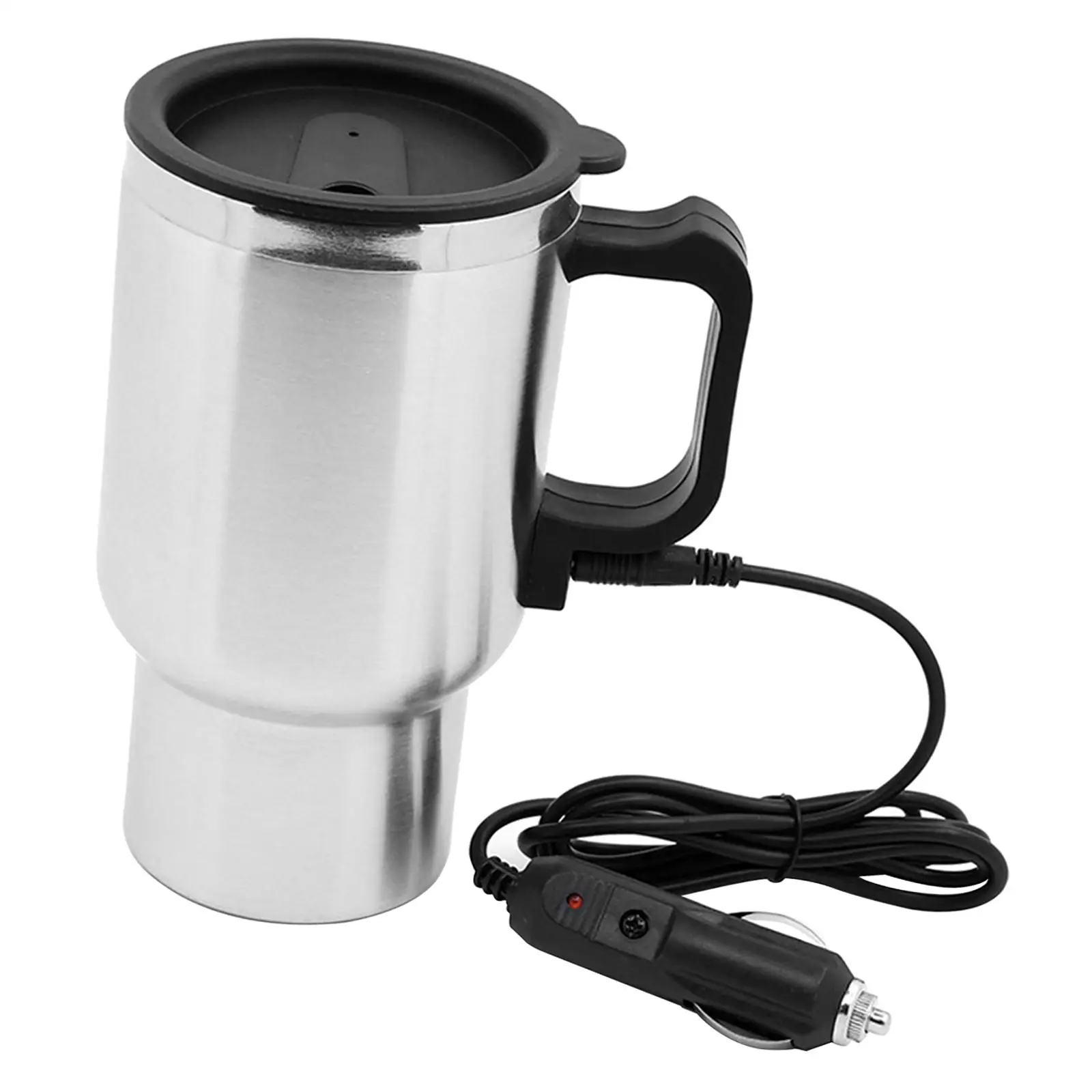 12V Car Heating Cup 500ml, Stainless Steel Insulated Heated Mug Car Kettle Heater for Tea Coffee Milk Heating Water