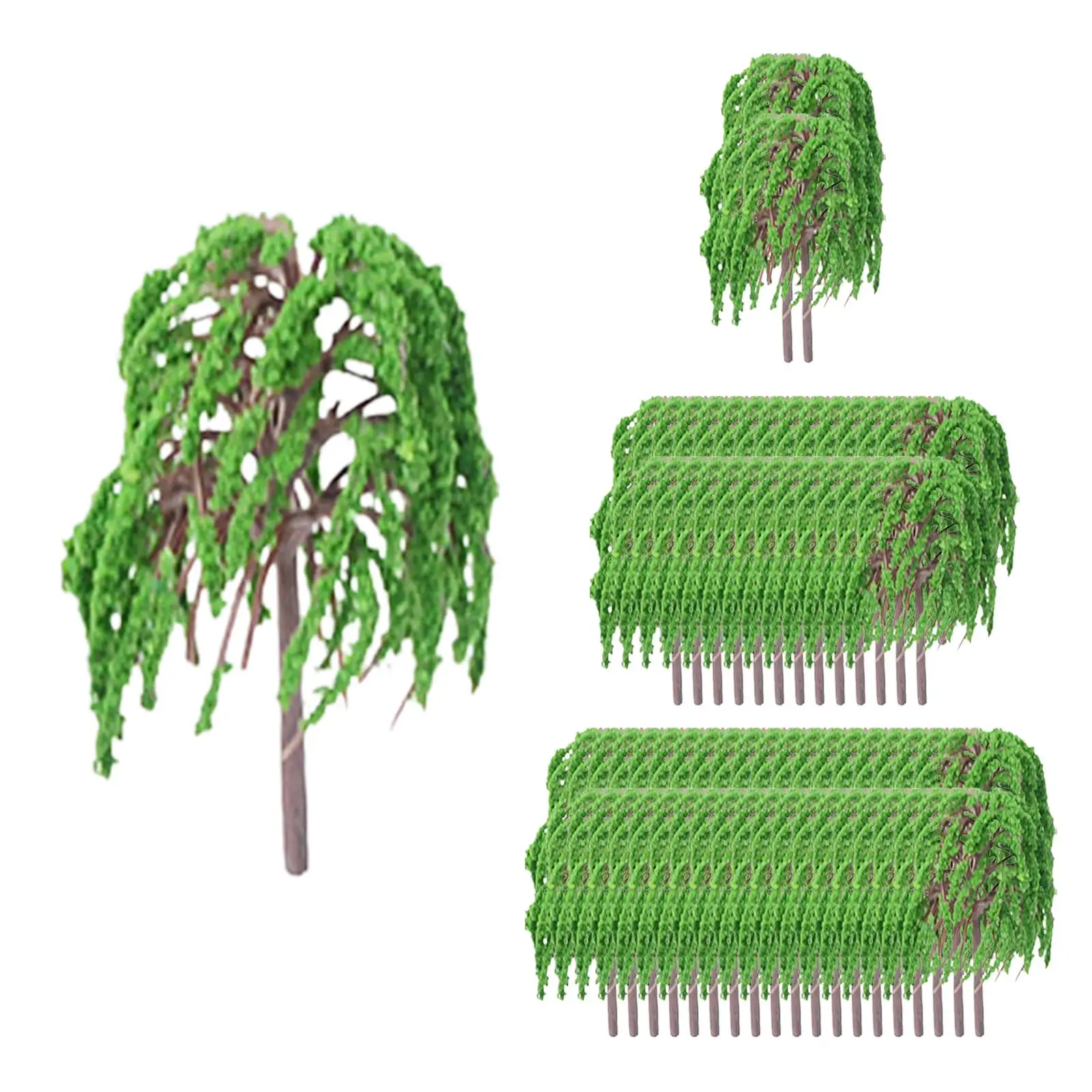 Tree Plant Ornamentm 1/75 Scale Mini Diorama Reusable Scenery Landscape Model
