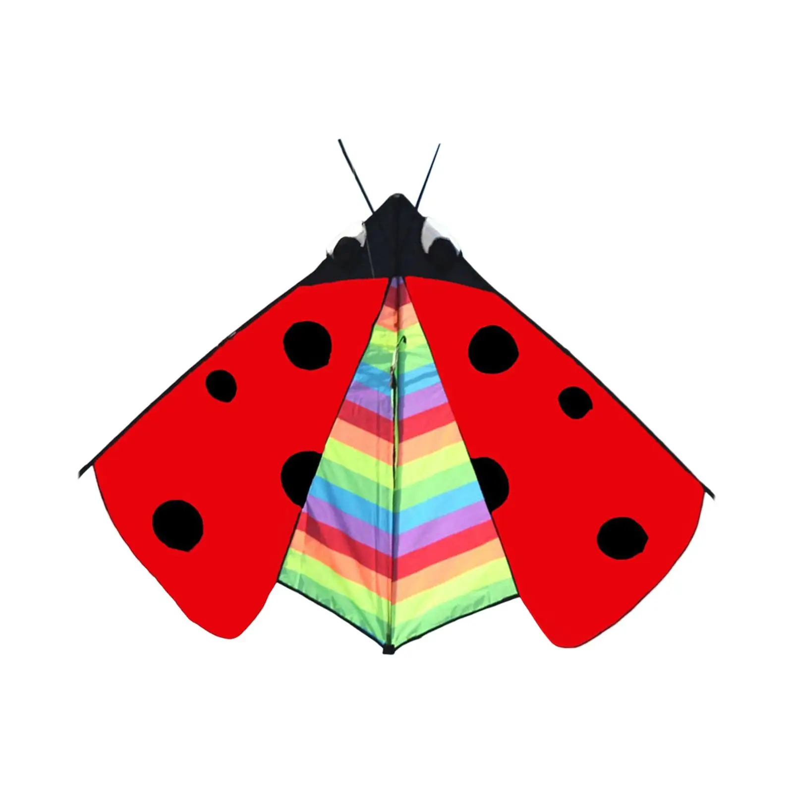 Novelty Delta Kite Fly Kite Easy Flyer Single-Line Fun Toy Giant Triangle Ladybug Kite for Park Sports Beach Outdoor Holiday