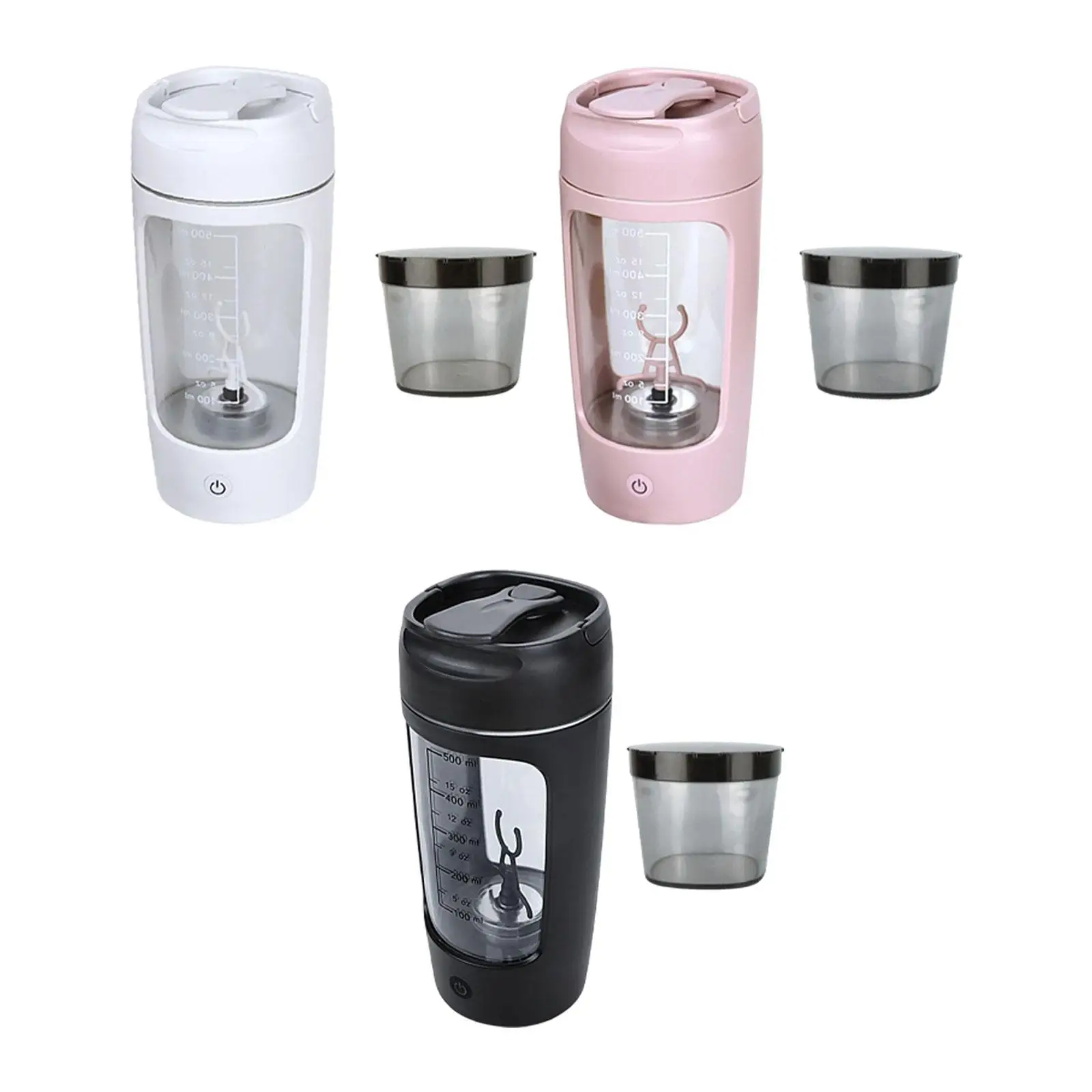 Portable Electric Protein Shaker Bottle USB Rechargeable Protein Mixing Bottle 650ml Mixer Blender for Fitness