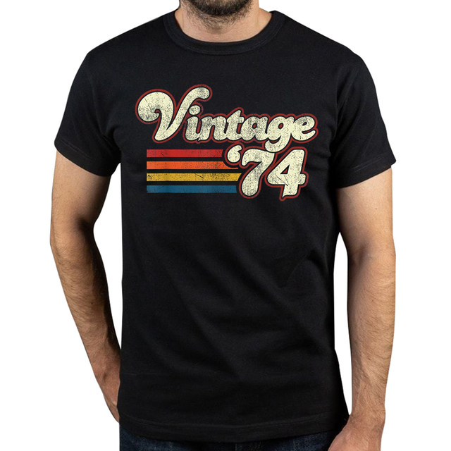 T-shirt 50e Anniversaire Femme - Vintage 1974 - Cadeau Décontracté
