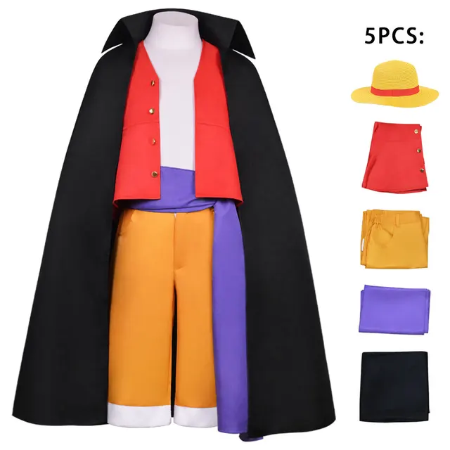 New Arrival Anime ONE PIECE Luffy Cosplay Shirt Summer Daily Wear Stage  Performance Halloween Party Cosplay Costume Unisex Adult