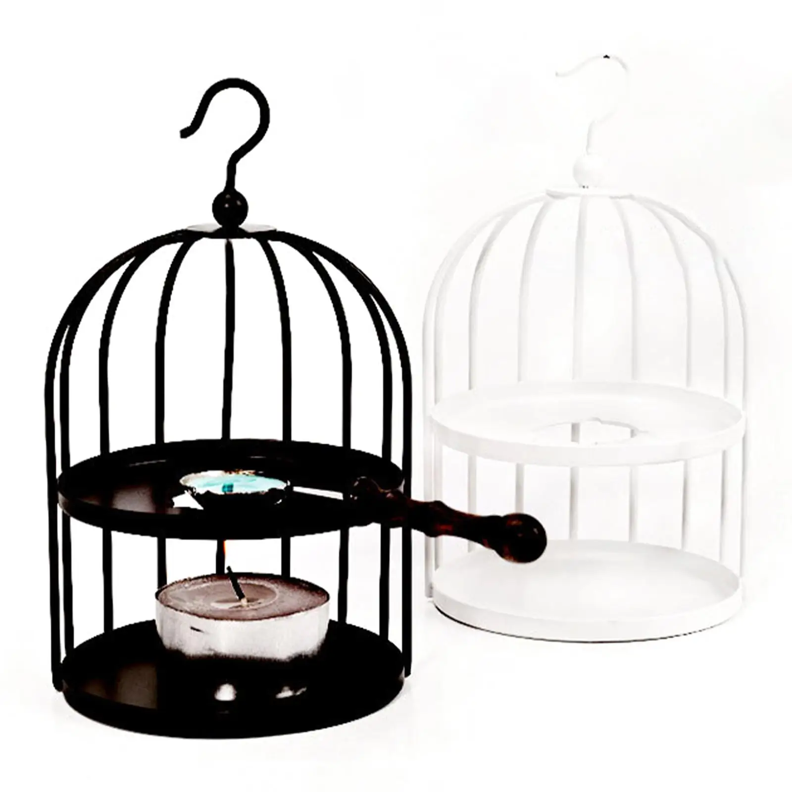 Metal Bird Cage Shape Wax Seal with Melting Spoon Tool Retro Style Warmer