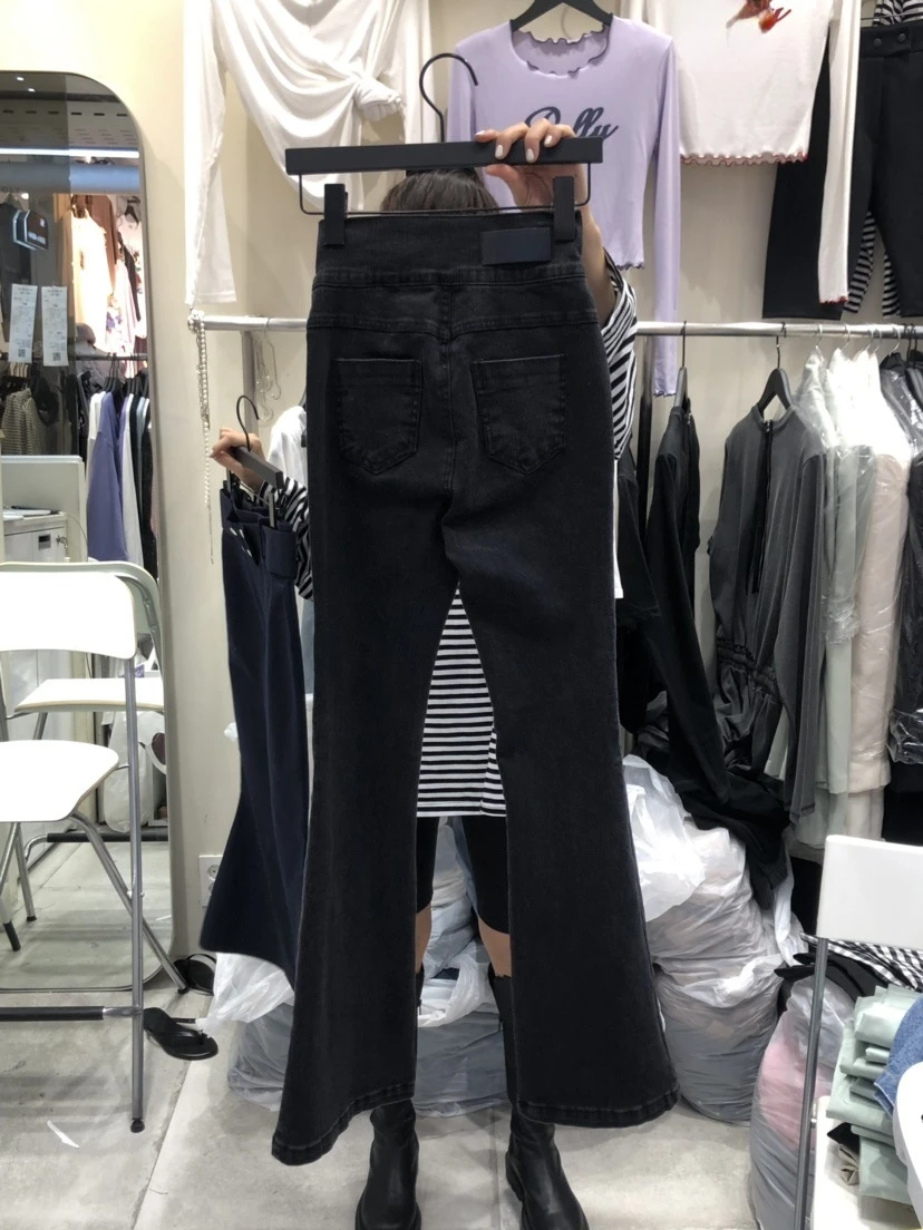 zara jeans Tinomiswa Korean Style Fashion Denim Jeans Women High Waist Wide Leg Pants Single Breasted Pockets Casual Loose Pantalones Mujer plus size clothing