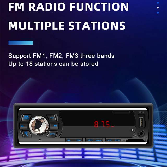 Car MP Receiver Built-in Microphone  Stereo  Radio Multimedia