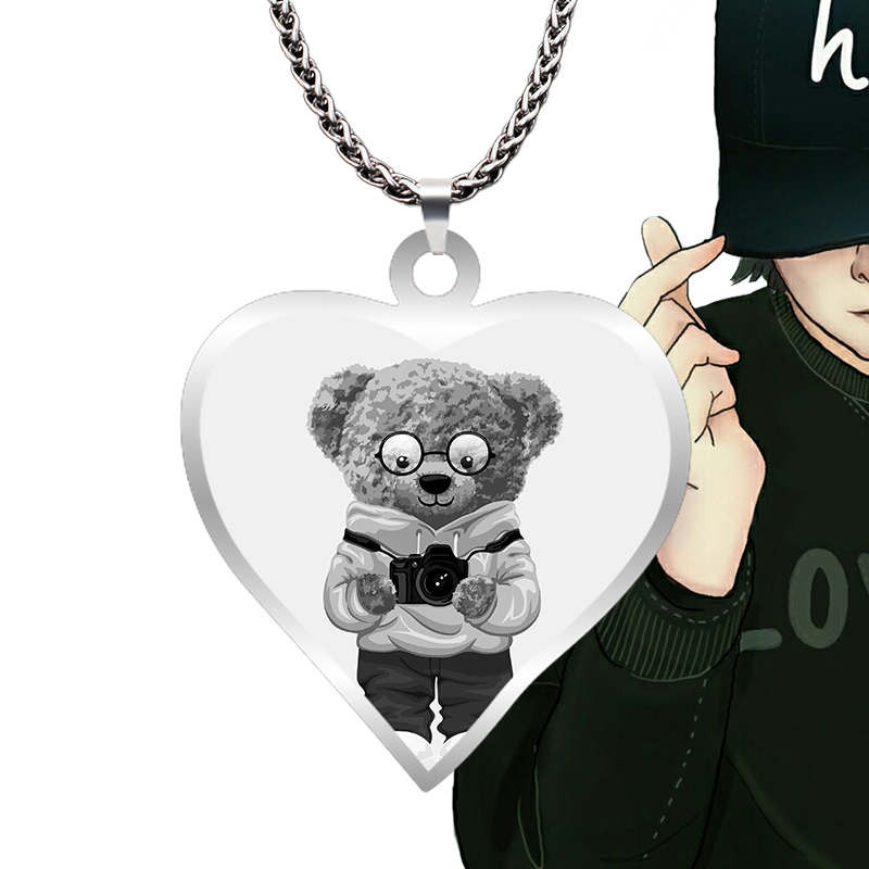 Teddy bear Army Necklaces Pendants