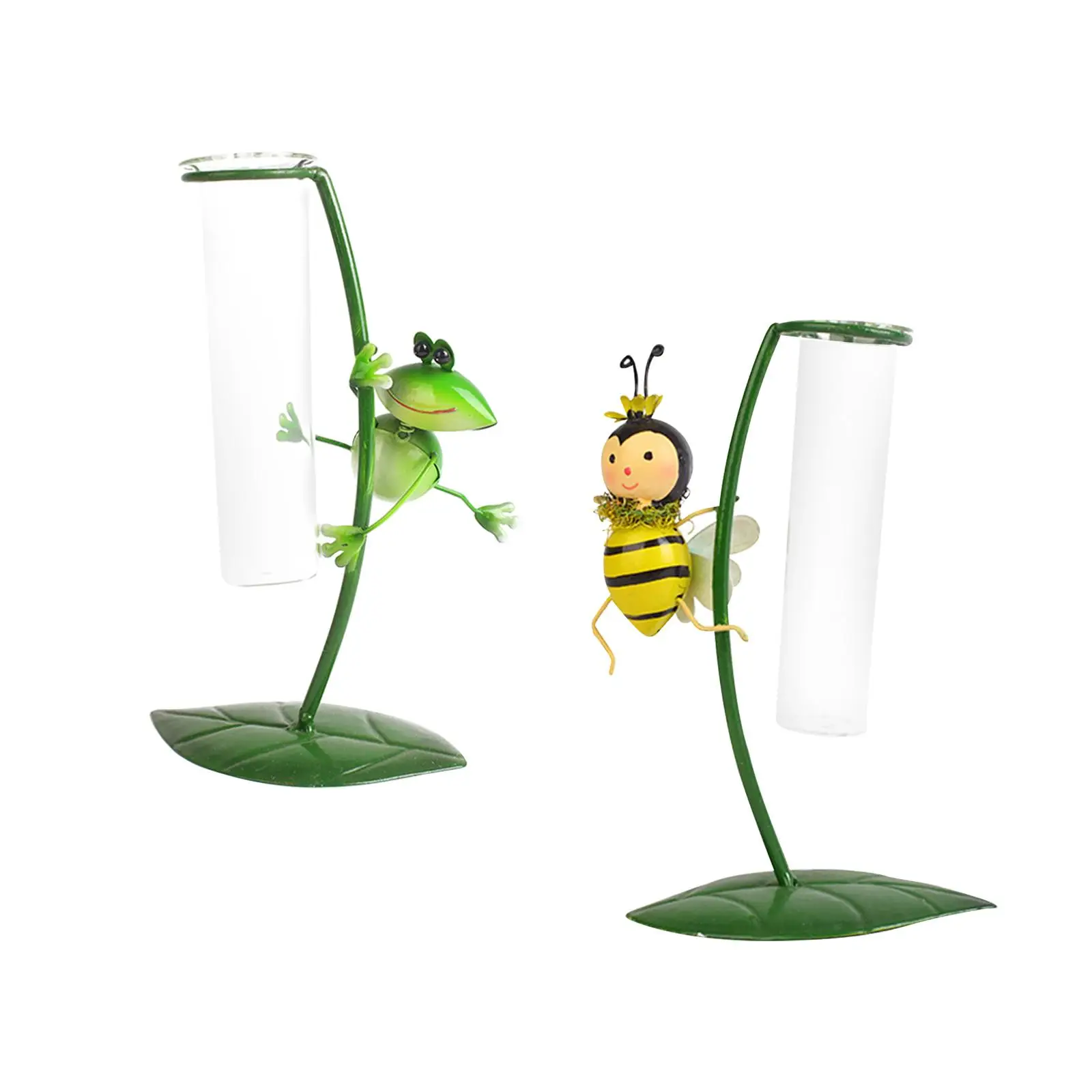 Test Tube Flower Vase Holder Flower Arrangement Decorative Stand Fittings Flower Vase for Table Bedroom Indoor Birthday Office