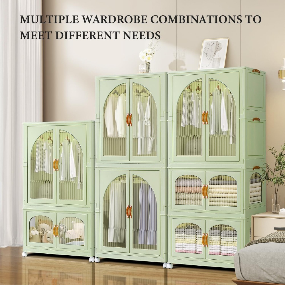 Title 13, Cabinet/ Closet Green Clothing Cupboard Cabinet...