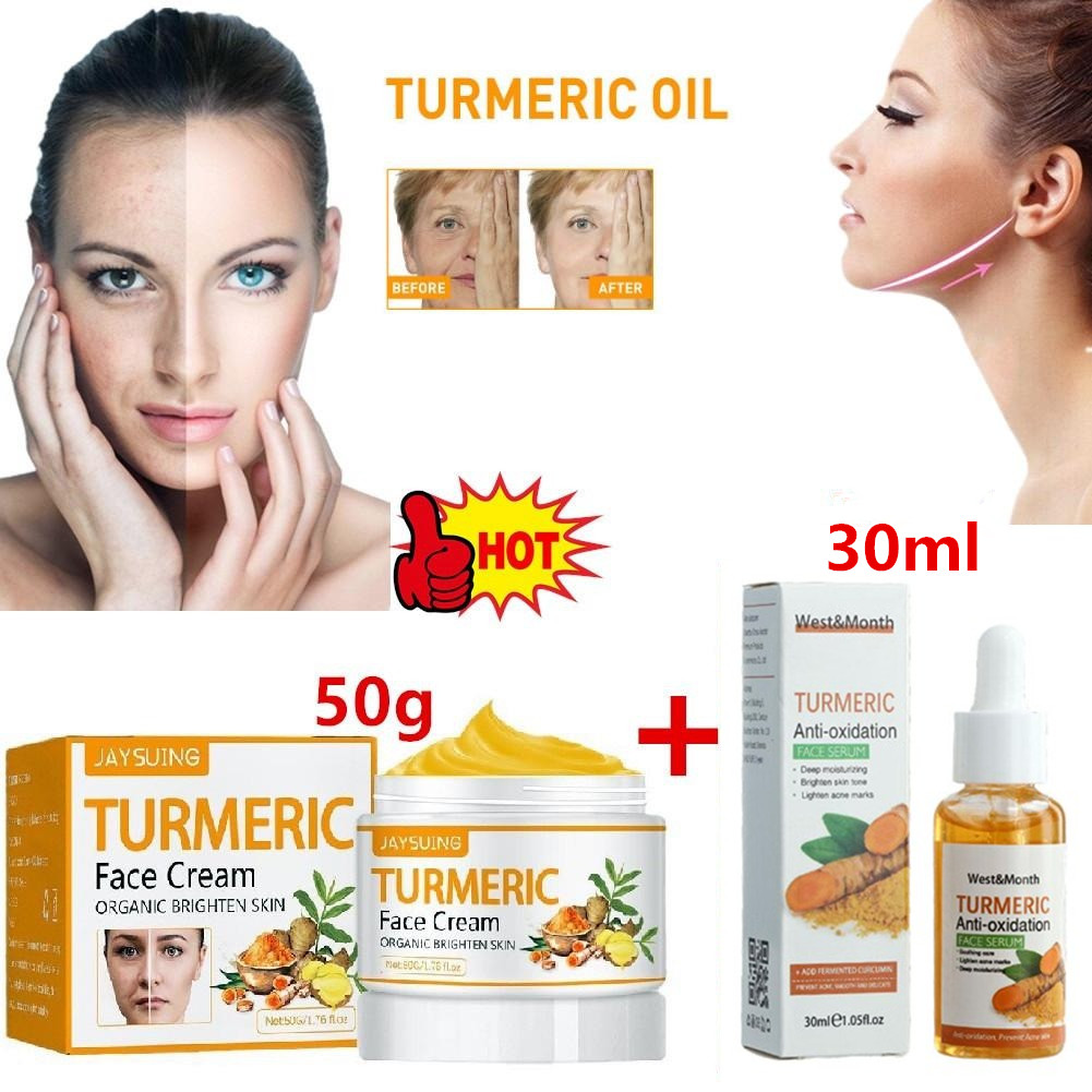 Best of Set Turmeric Face Cream For Face Body Natural Turmeric Skin Brightening Lotion Vitamin E Cream With Hyaluronic Acid And Collagen Reviews & Tips