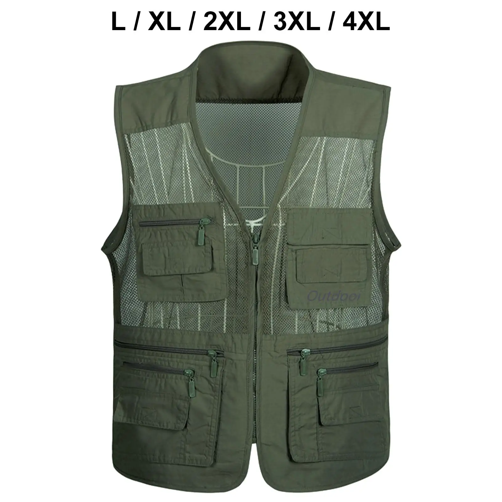 Outdoor Fishing Mesh Vest Breathable Fishing Jacket Utility Vest for Hiking