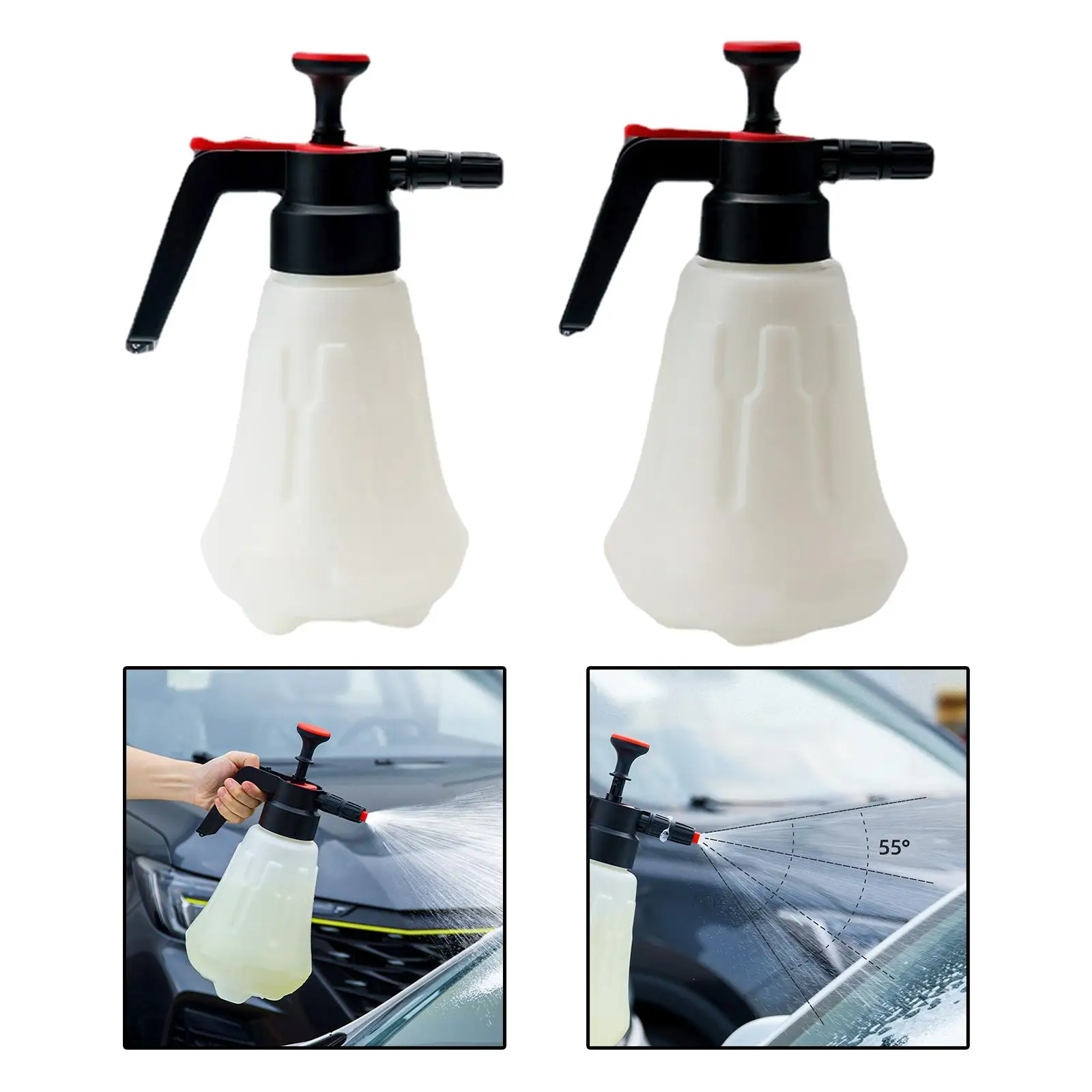 Manual Pump Sprayer High Pressure Handheld Foam Pressure Sprayer Car Wash Cleaning Sprayer Foam Bottle for Window Car Washing