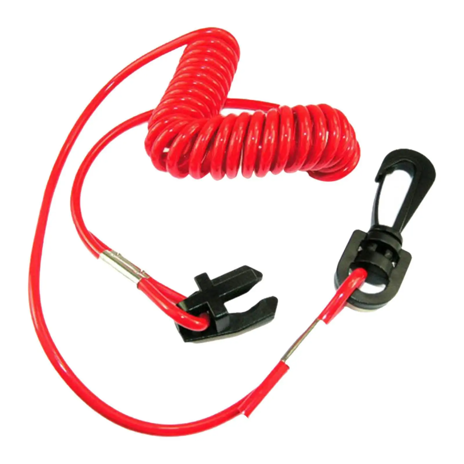 Outboard Engine Motor Safety Kill Stop Switch Lanyard, Red Safety Tether for for