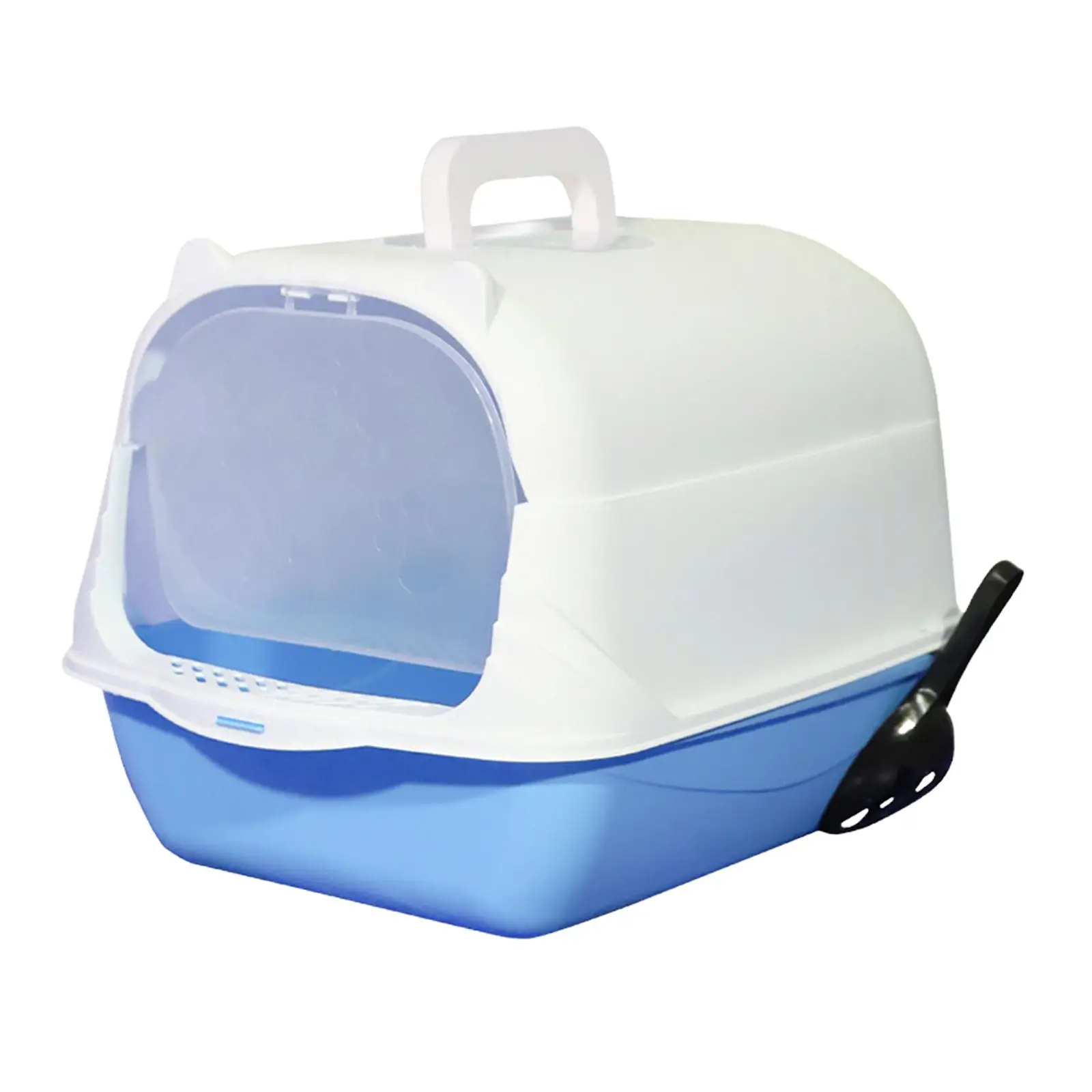 Hooded Cat with Lid Fully Enclosed Cat Toilet Easy to Clean Removable