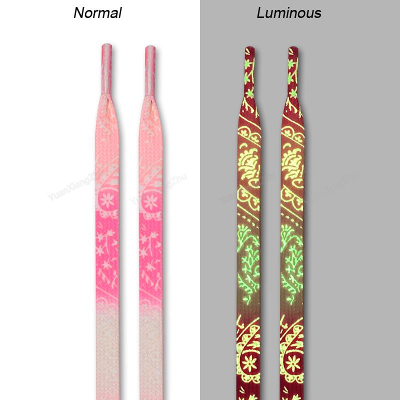 1Pair Luminous Shoelace Quality Fluorescent Boot Shoelaces for Sneakers Flat Laces Shoestrings Night Glow Strings 120/140/160CM